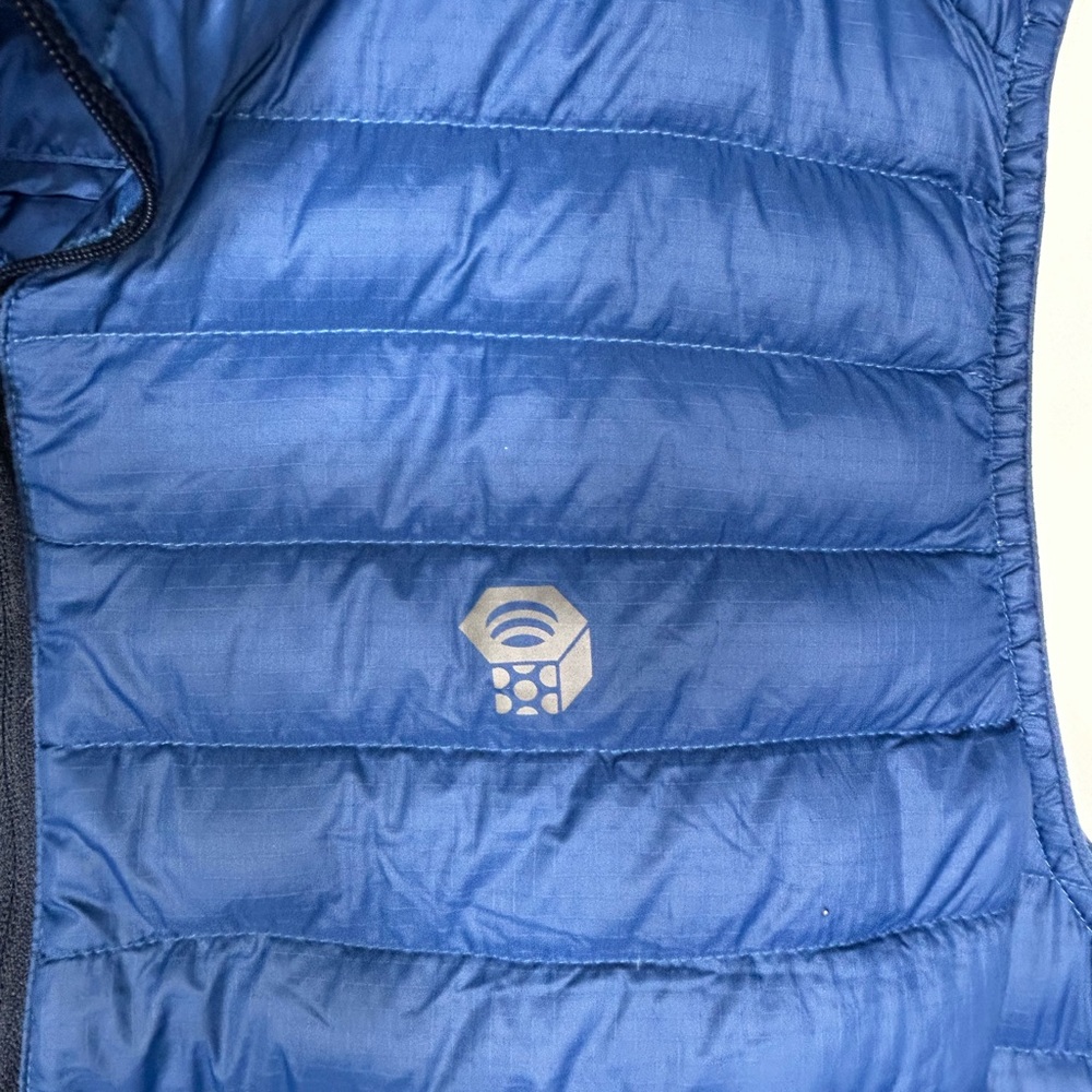 Mountain Hardwear Men's Mt Eyak/2 Down Blue Puffer Vest Size Large - Picture 2 of 9